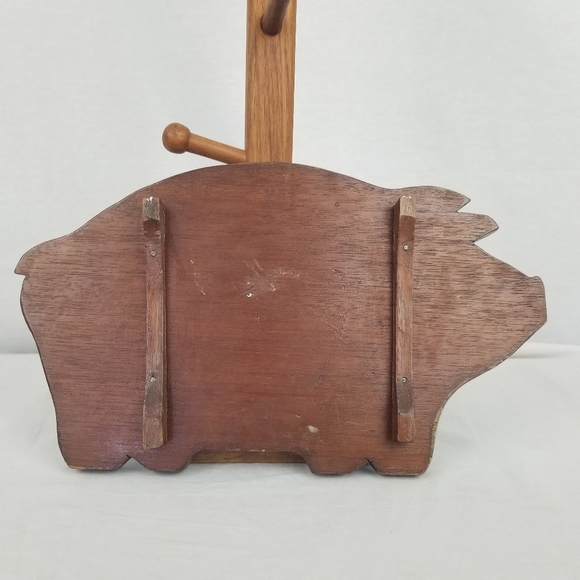 VTG wooden pig & tile trivet - Picture 2 of 12